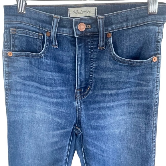 Madewell Blue High-Rise Skinny Jeans with Frayed Hem size 25 style #G7391 - Picture 4 of 11